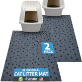 Drymate cat litter mat traps litter to keep floors clean and dry