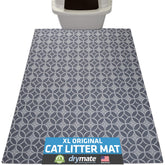 Drymate cat litter mat indigo grey front view reduces tracking and keeps floors clean.