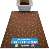 Drymate cat litter mat with litter-trapping surface captures litter and keeps floors clean.