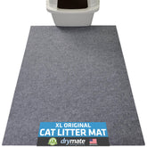 Drymate cat litter mat shows litter-trapping surface protects floors from mess.