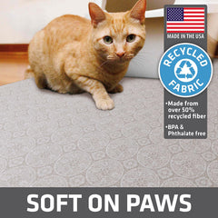 Slip resistant backing helps keep the mat in place during cleaning