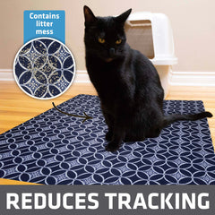 Drymate cat litter mat with urine-proof waterproof backing protects floors