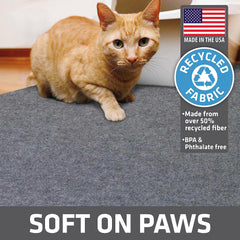 Drymate cat litter mat is machine washable for simple cleanup after spills.