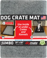 Drymate dog crate mat absorbs urine and protects floors inside kennels.