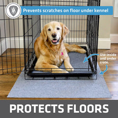 Drymate crate mat with waterproof backing keeps surfaces dry and safe.