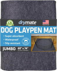 Drymate Jumbo Dog Playpen Mat 60x74 protecting floors during playtime