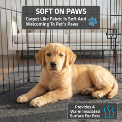Drymate mat features slip-resistant backing for secure use in kennels
