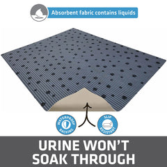 Drymate mat with slip-resistant backing stays in place
