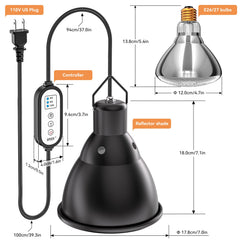 DTZY Aluminium reflector boosts infrared output and heat reach