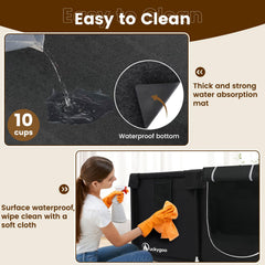 Duckygoo whelping box with sturdy Oxford fabric and frame for reliability.