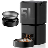 DUDUPET automatic feeder 5L container shown for multi-day pet meals