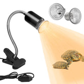 DUMILOO reptile heat lamp with a 360Β° rotatable basking spot for placement flexibility.