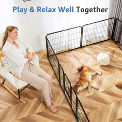 DUMOS 32-inch pet fence panel keeps dogs secure