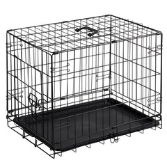 DUMOS dog crate 24inch single-door: spacious entry for easy access and ventilation.