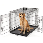 DUMOS 36-inch dog crate with rounded edges and safe construction for indoor use