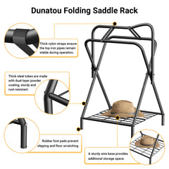 Dunatou folds flat for easy storage in trailers and barns