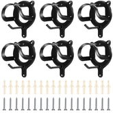 Dunzy six-count bridle hooks wall mount keeping reins organized.