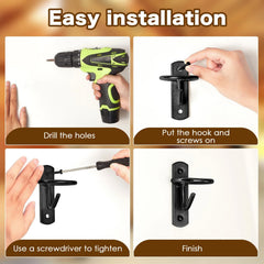 Dunzy bucket hooks with included screws for quick installation.