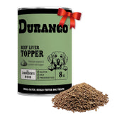 Durango topper tin closeup - premium beef liver flavor boosts kibble appeal.