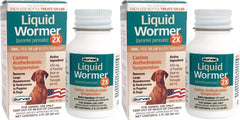 Durvet 2X Liquid Wormer bottle 2oz for dogs—easy dosing and palatability.