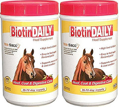 Durvet Biotin Daily Hoof Care bottle supports hoof nutrition for healthier hooves during routine care