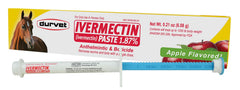 Durvet Ivermectin Paste label highlights 1.87% ivermectin and dosage guidance.