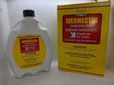 Durvet Ivermectin Pour-On cattle bottle close-up showing 1000 mL capacity for easy use