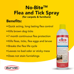 Durvet No Bite IGR spray on furniture for targeted flea control