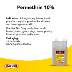 Application scene applying Durvet Permethrin EC 10% externally to a pet.