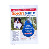 Durvet Spectra Shield collar medallion on dog providing four months of flea and tick protection