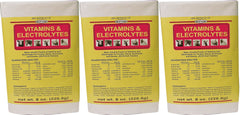 Durvet vitamins and electrolytes 8oz bottle pack for livestock and poultry hydration support.