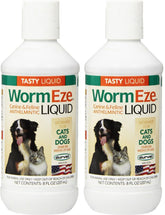 Durvet WormEze bottle pour shows easy administration for dogs and cats.