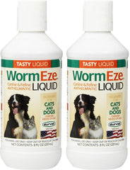 Durvet WormEze bottle pour shows easy administration for dogs and cats.