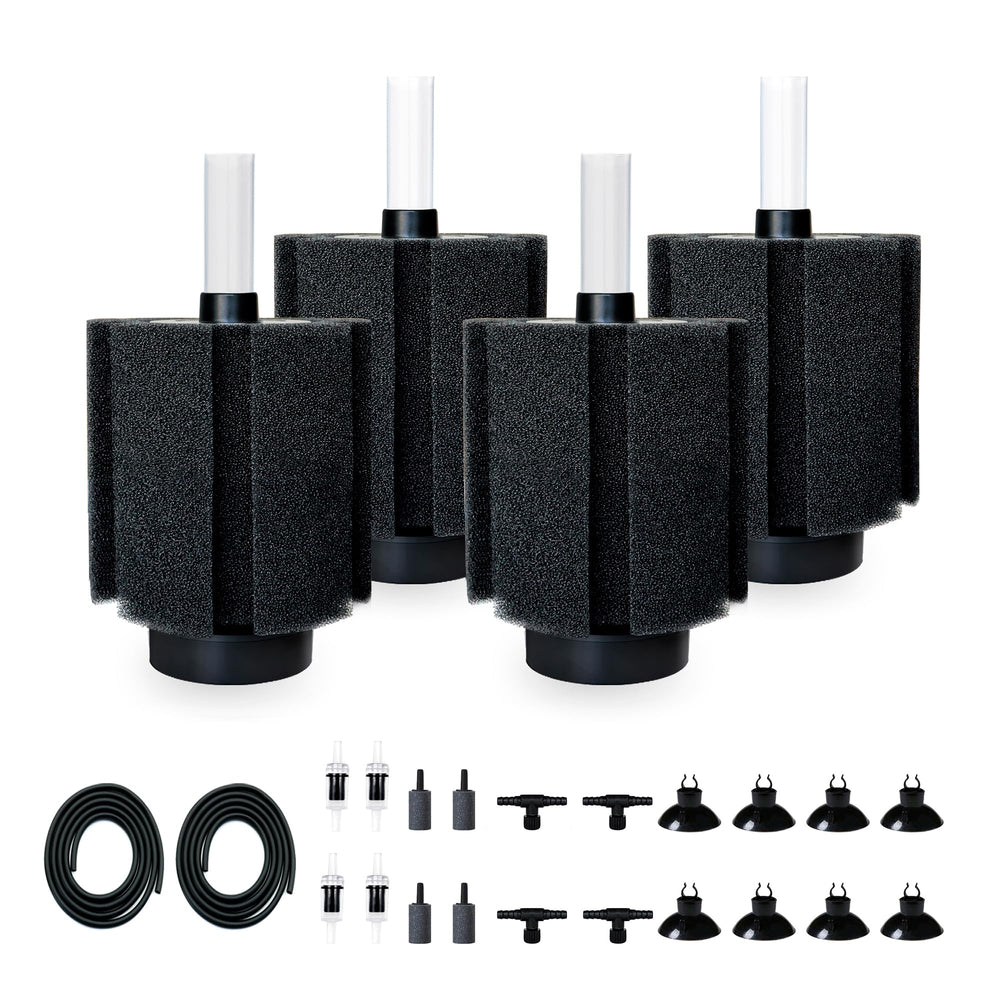 DVHEY 4-pack sponge filter for 70-80 gallon tanks with gentle filtration