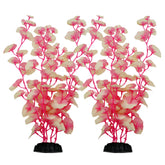 DVHEY silk 16-inch plant, white-pink left view, adds natural greenery for a calm betta tank.