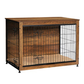 Dwanton dog crate furniture with double doors for easy access and secure housing.