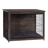 Dwanton dog crate furniture double doors enable easy access and quick outings.
