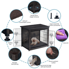 Dwanton side table use doubles as a dog crate