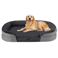 Dwanton orthopedic bed with gel memory foam for large dogs