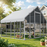 DWVO 94-inch catio front view shows a spacious multi-cat outdoor play area