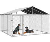 DWVO dog kennel with roof – sturdy outdoor shelter for all-weather use.