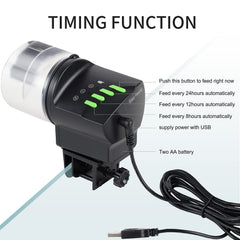 DXOPHIEX feeder side view showing USB and battery power options