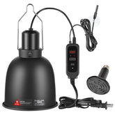 DXOPHIEX 5.5-inch reptile heat lamp with thermostat provides stable warmth for vivariums.