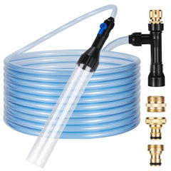 DXOPHIEX gravel cleaner 19-inch tube reaches substrate for thorough debris removal