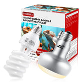 DXOPHIEX reptile heat lamp provides a warm basking light for reptiles.