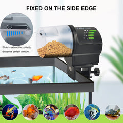DXOPHIEX WiFi Fish Feeder battery and USB power options ensure uninterrupted feeding.