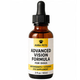 DXWXH Aura Pets advanced vision bottle on a desk; supports daily ocular comfort.