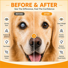 DXWXH Aura Pets bottle label highlighting zeaxanthin, lutein, astaxanthin.