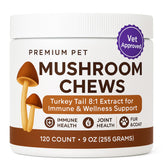 DXWXH Turkey Tail dog chews pack front for daily joint and immune support