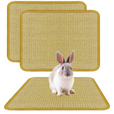 DYAUS rabbit scratching pad closeup shows natural sisal for safe chewing.